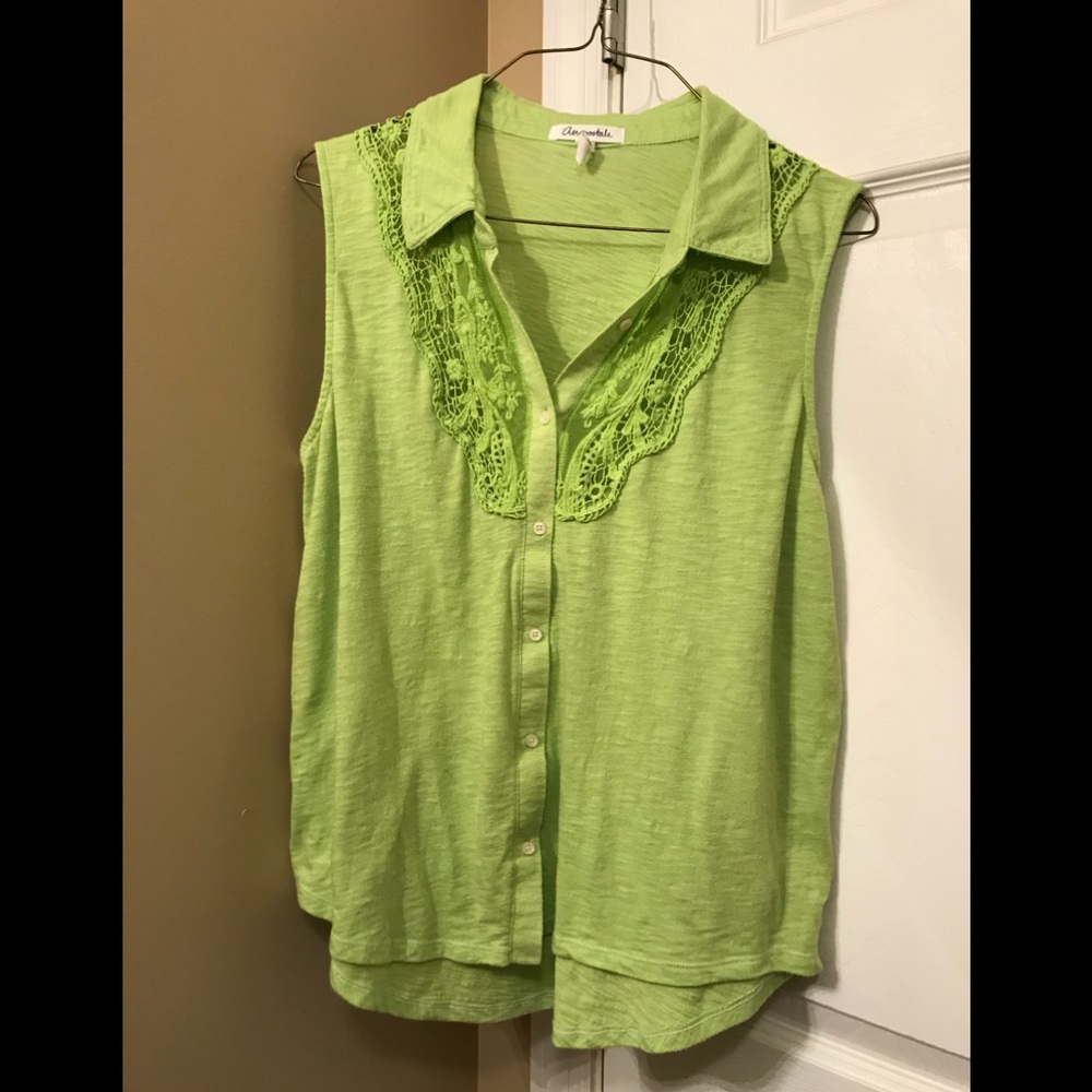 ☀️Aeropostale lime green tank